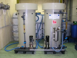 2 FBR-Bioreaktoren in Serie für stark belastete Industrie-Abwässer