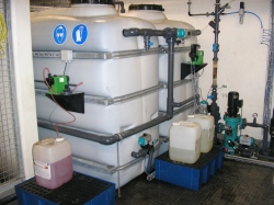 Filtration et correction du pH de l'eau recyclée